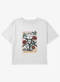 Disney The Nightmare Before Christmas Jack Box Girls Youth Crop T-Shirt