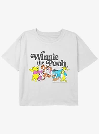 Disney Winnie The Pooh Friend Group Girls Youth Crop T-Shirt