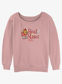 The Year Without a Santa Claus Heat Miser Badge Womens Slouchy Sweatshirt