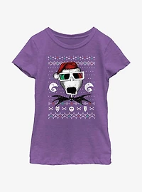 Disney Nightmare Before Christmas Ugly Holiday Jack Vision Youth Girls T-Shirt