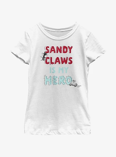 Disney Nightmare Before Christmas My Hero Sandy Claws Youth Girls T-Shirt