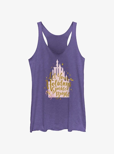Disney Princesses Holidays Sparkle Bright Womens Tank Top