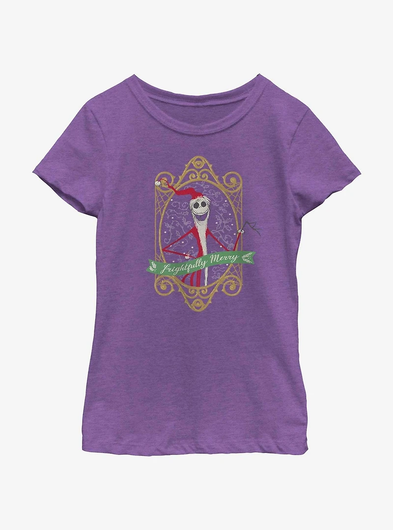Disney Nightmare Before Christmas Frightfully Merry Youth Girls T-Shirt