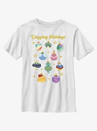 Disney Princesses Dazzling Holiday Ornaments Youth T-Shirt