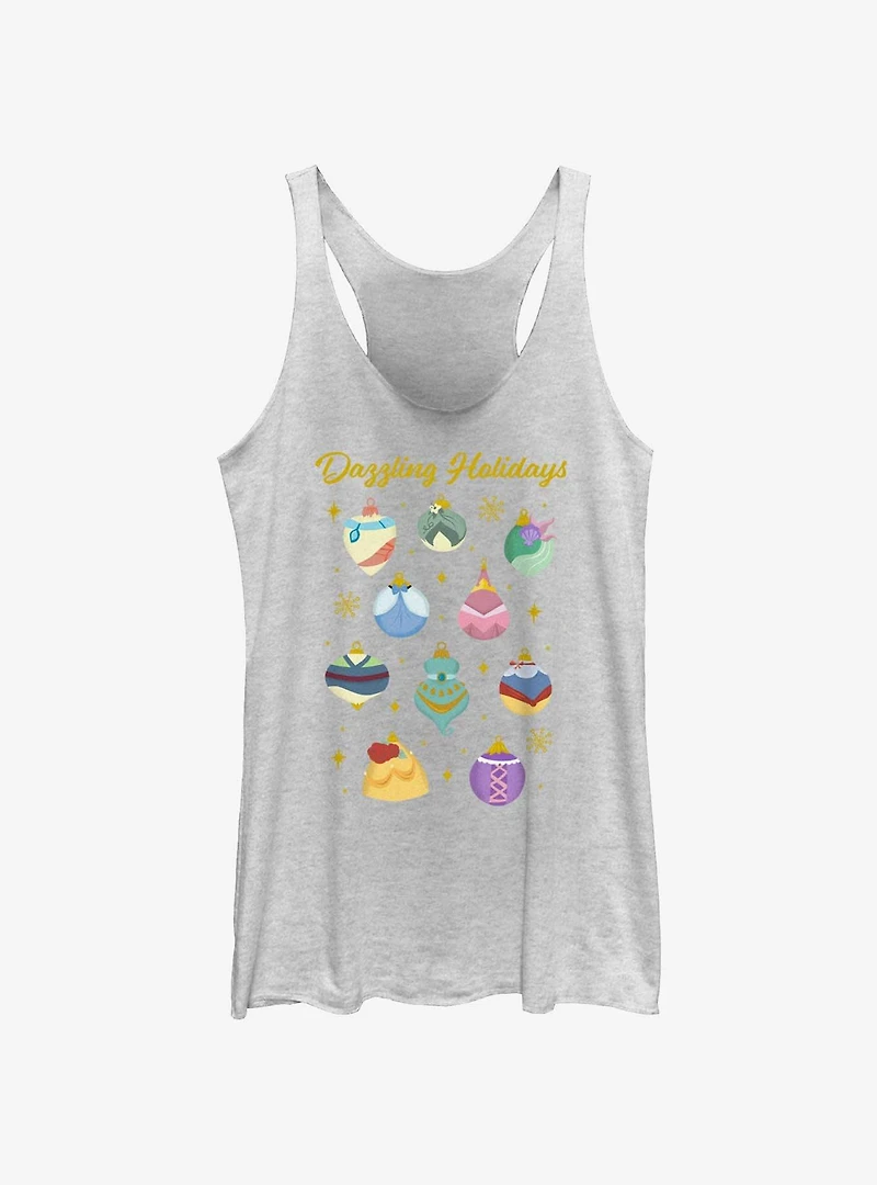 Disney Princesses Dazzling Holiday Ornaments Womens Tank Top