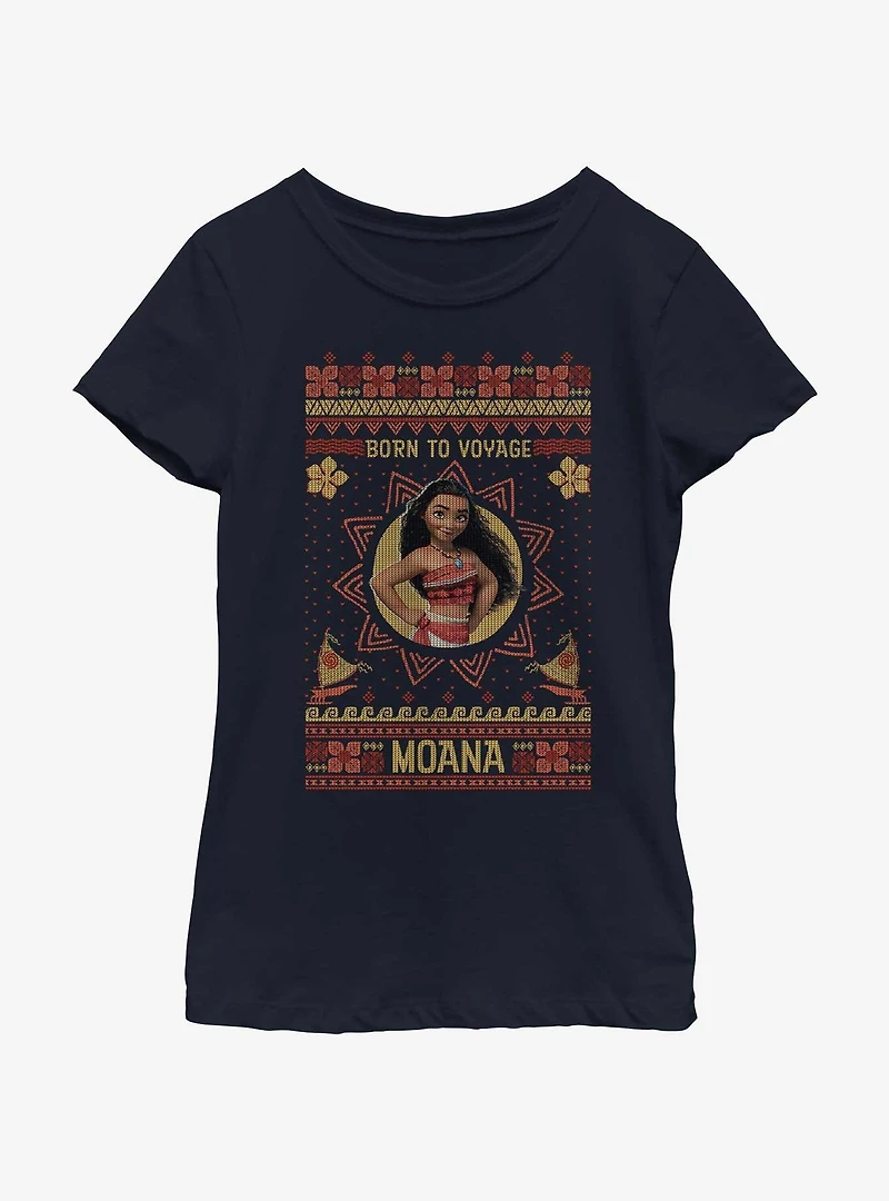 Disney Moana Ugly Holiday Youth Girls T-Shirt