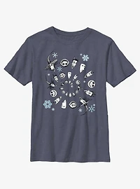 Disney Nightmare Before Christmas Boogie's Boys Winter Swirl Youth T-Shirt