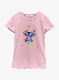 Disney Lilo & Stitch Merry Snow Angel Youth Girls T-Shirt