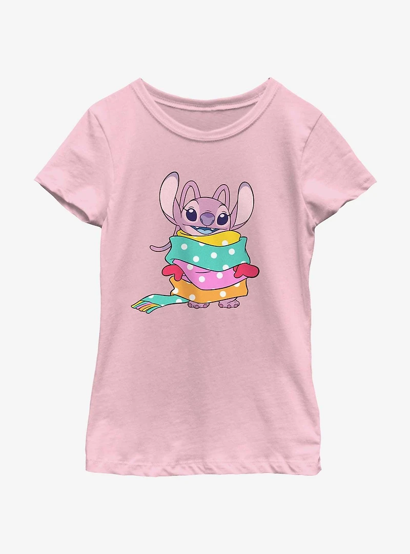 Disney Lilo & Stitch Angel Wrapped Scarf Youth Girls T-Shirt