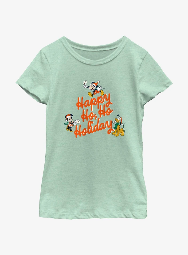 Disney Mickey Mouse Happy Ho Holiday Youth Girls T-Shirt