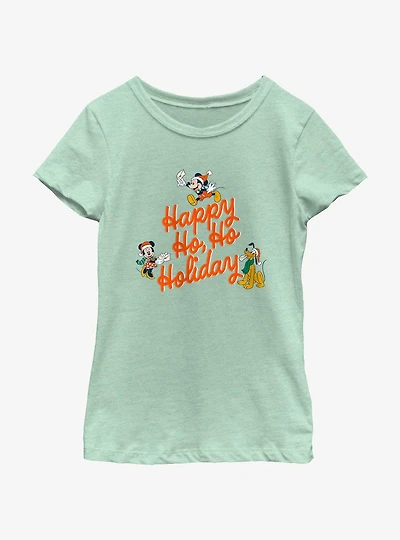 Disney Mickey Mouse Happy Ho Holiday Youth Girls T-Shirt