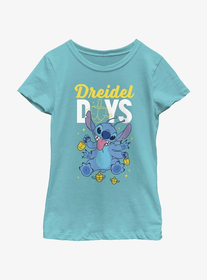 Disney Lilo & Stitch Dreidel Days Youth Girls T-Shirt
