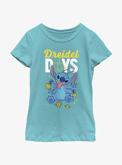 Disney Lilo & Stitch Dreidel Days Youth Girls T-Shirt