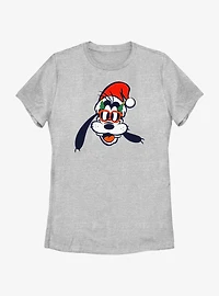Disney Goofy Christmas Glasses Womens T-Shirt