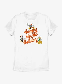 Disney Mickey Mouse Happy Ho Holiday Womens T-Shirt