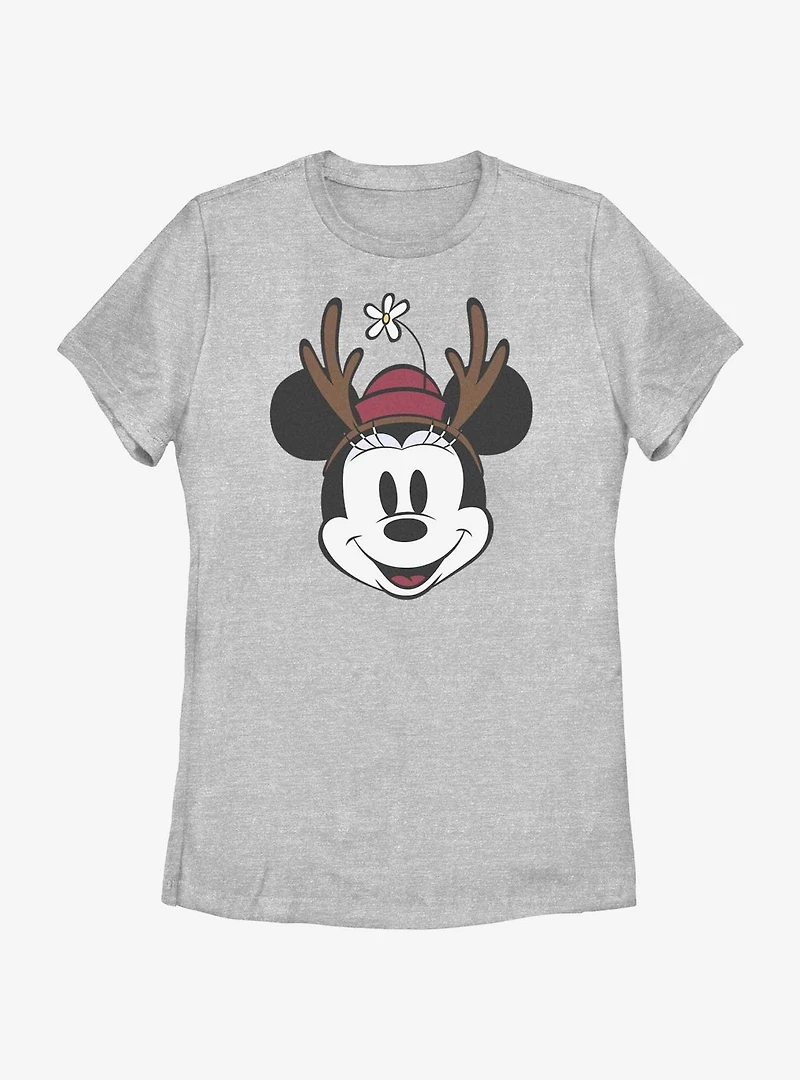 Disney Minnie Mouse Antlers Womens T-Shirt