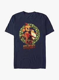 Disney Nightmare Before Christmas Peace On Earth Wreath T-Shirt