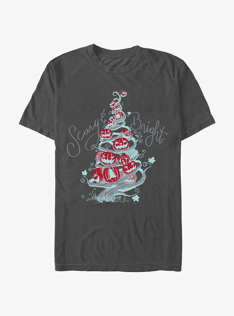 Disney Nightmare Before Christmas Scary Bright Tree T-Shirt