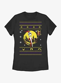 Disney Nightmare Before Christmas Jack Ugly Holidays Style Womens T-Shirt