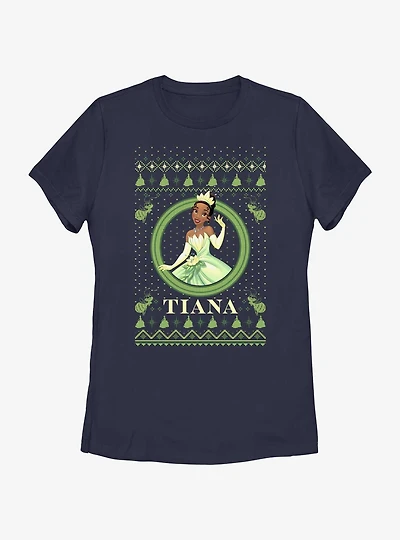 Disney The Princess & Frog Tiana Ugly Holiday Womens T-Shirt