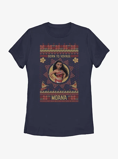 Disney Moana Ugly Holiday Womens T-Shirt