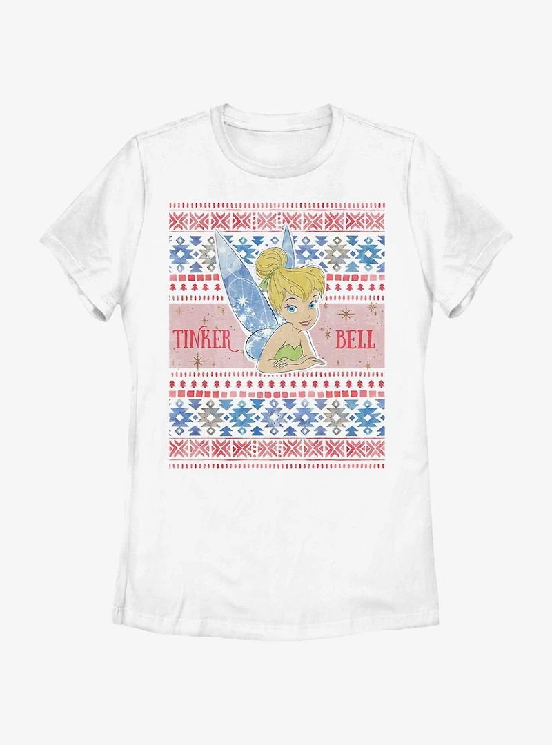 Disney Tinker bell Ugly Holiday Womens T-Shirt