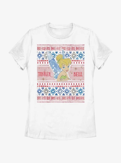 Disney Tinker bell Ugly Holiday Womens T-Shirt