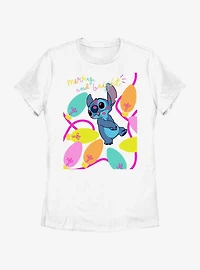 Disney Lilo & Stitch Merry And Bright Womens T-Shirt