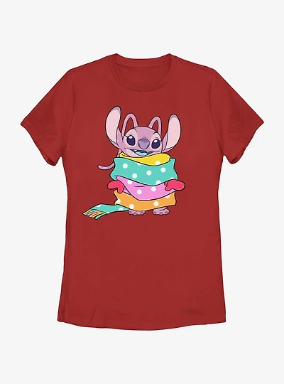 Disney Lilo & Stitch Angel Wrapped Scarf Womens T-Shirt