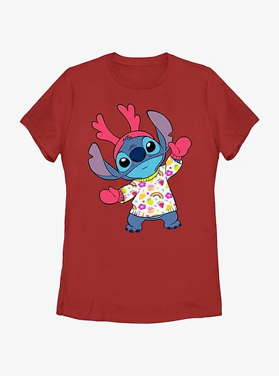 Disney Lilo & Stitch Reindeer Womens T-Shirt