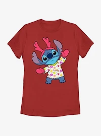 Disney Lilo & Stitch Reindeer Womens T-Shirt
