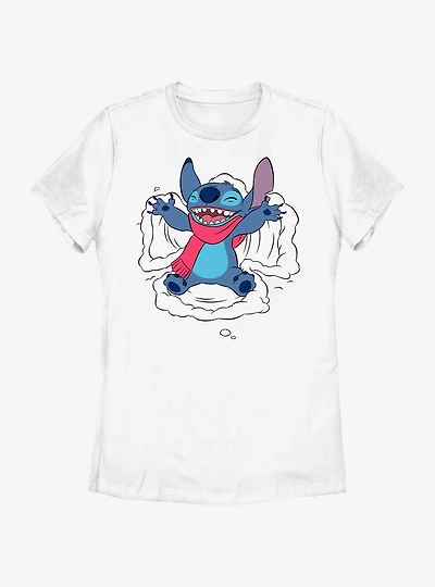 Disney Lilo & Stitch Snow Angel Womens T-Shirt
