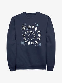 Disney Nightmare Before Christmas Boogie's Boys Winter Swirl Sweatshirt
