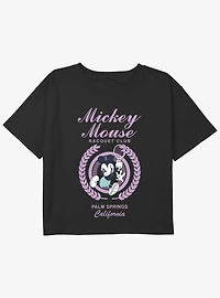 Disney Mickey Mouse Racquet Club Girls Youth Crop T-Shirt