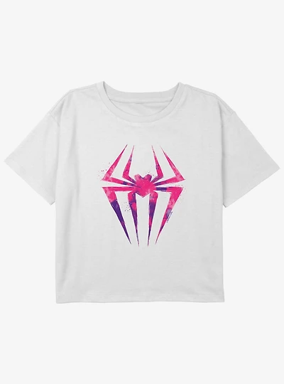 Marvel Spider-Man Spider-Gwen Icon Girls Youth Crop T-Shirt
