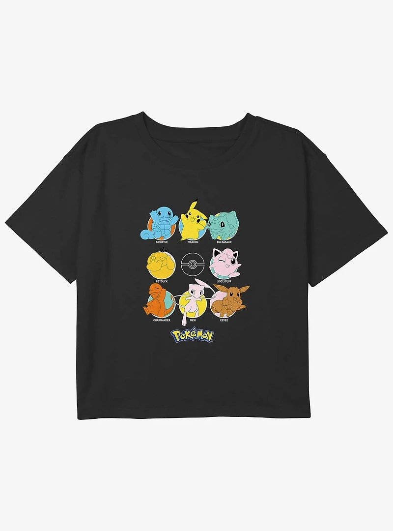 Pokemon All Poke Girls Youth Crop T-Shirt