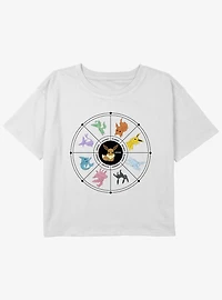 Pokemon Eevee Evolution Girls Youth Crop T-Shirt