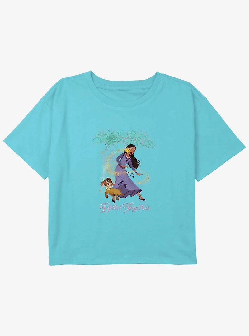 Disney Wish Better Together Girls Youth Crop T-Shirt