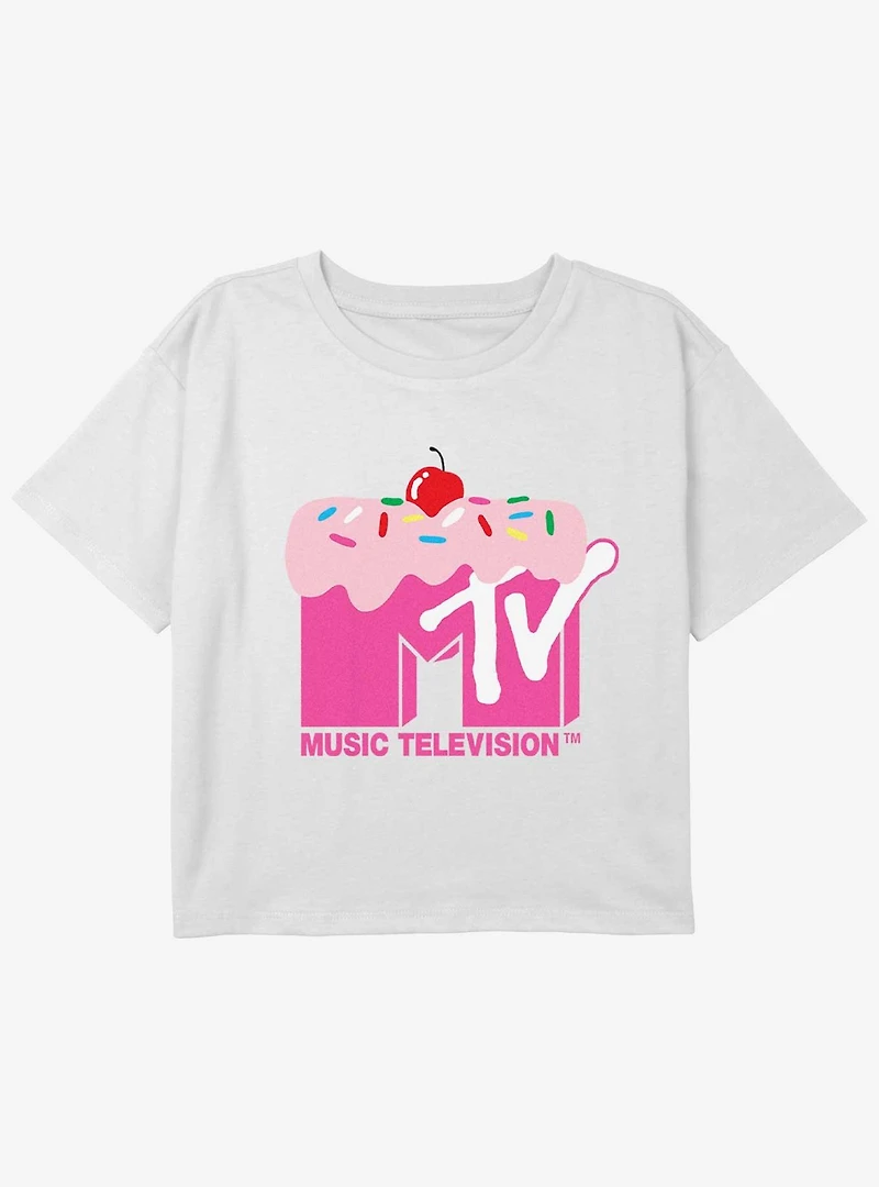 MTV Sundae Logo Girls Youth Crop T-Shirt