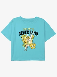 Disney Tinker Bell Take Me To Never Land Girls Youth Crop T-Shirt