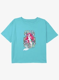Disney The Little Mermaid Free Spirit Ariel Girls Youth Crop T-Shirt