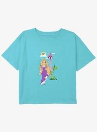 Disney Tangled Rapunzel Tower Girls Youth Crop T-Shirt