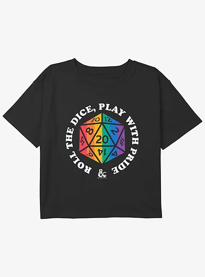 Dungeons & Dragons Roll For Pride Girls Youth Crop T-Shirt