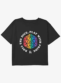 Dungeons & Dragons Roll For Pride Girls Youth Crop T-Shirt