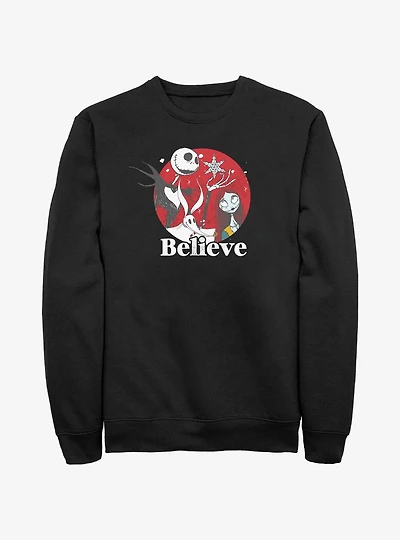 Disney The Nightmare Before Christmas Jack And Sally Believe Sweatshirt