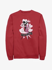 The Nightmare Before Christmas Jack & Sally Misfit Love Hearts Sweatshirt
