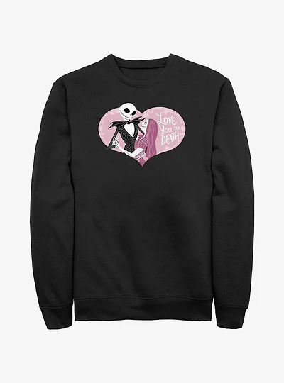 Disney The Nightmare Before Christmas Jack & Sally Love You To Death Sweatshirt