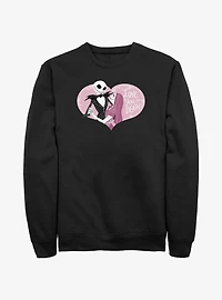 Disney The Nightmare Before Christmas Jack & Sally Love You To Death Sweatshirt