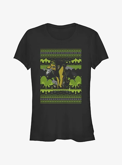 Disney The Lion King Scar Ugly Holiday Girls T-Shirt