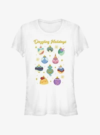 Disney Princesses Dazzling Holiday Ornaments Girls T-Shirt